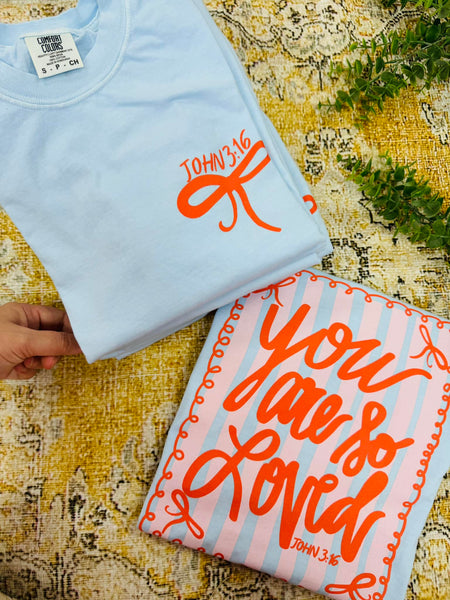 You Are So Loved Chambray Blue Tee