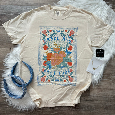 Grace and Gratitude Ivory Tee