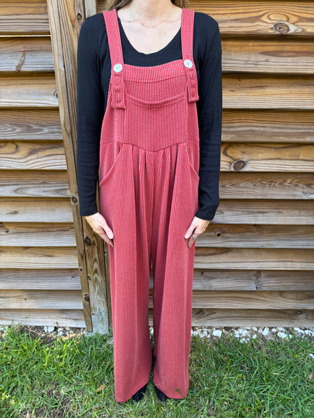 Karli Boho Overalls - Rust