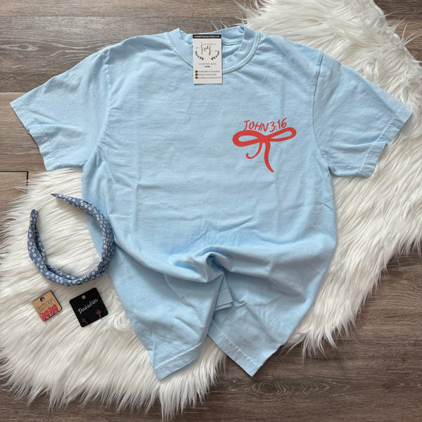 You Are So Loved Chambray Blue Tee