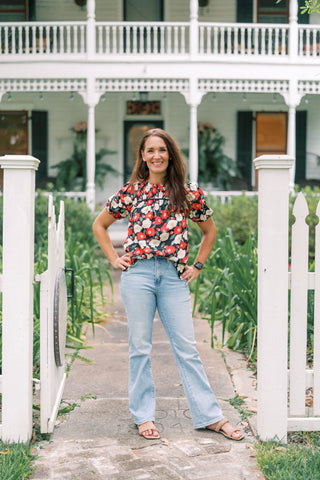 The Leila Floral Smocked Blouse